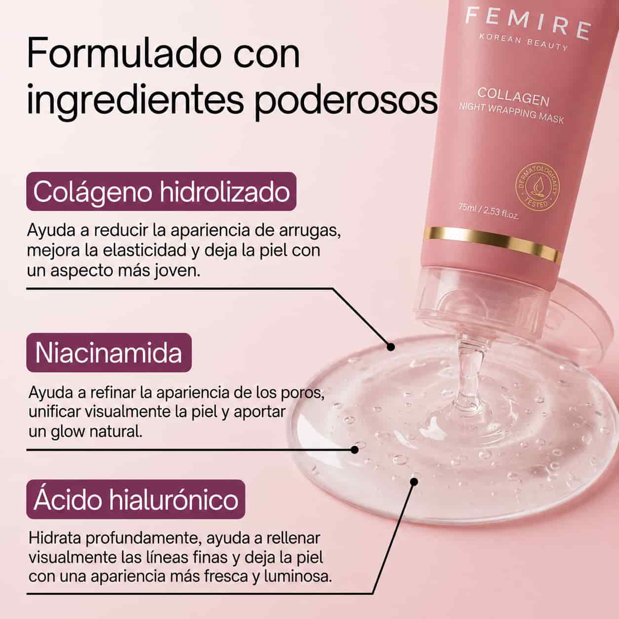 FEMIRE – Mascarilla nocturna de colágeno